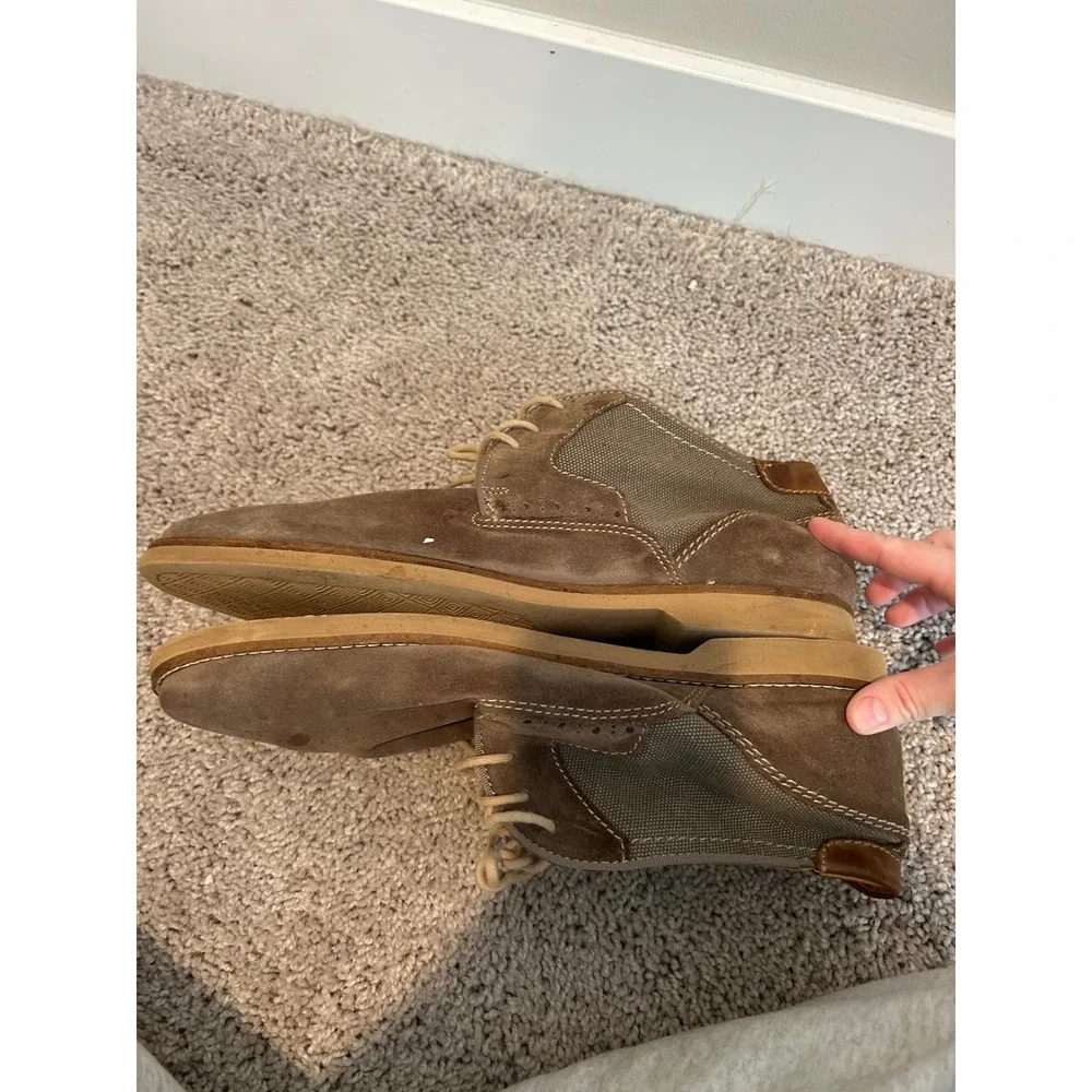 Venturini Mens Brown Suede Textile Chukka Boots TAN Mens Size 12‎ Shoes #2227